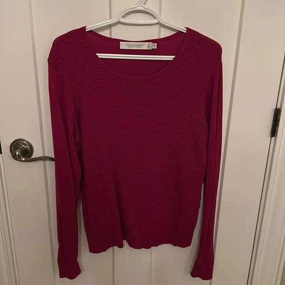 Contemporaine Fuschia Pink Sweater, size M - Picture 1 of 5